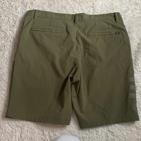 Mens adidas adicross hybrid golf shorts size 38 green 3 stripe leg logo - Picture 2 of 6